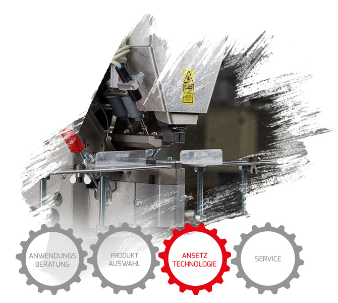 Ansetztechnologie Textilknöpfe